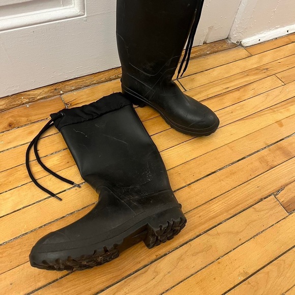 Knee high rubber boots with lining - Picture 2 of 2